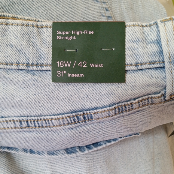 Women's High-Rise Straight Jeans size 18w - Wild Fable - Picture 2 of 4